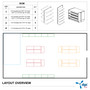 A 2D floor plan layout and bill of materials for a pet store, created for a potential customer and their store dimensions through DGS Retail's Free Store Design Service.