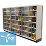 Lozier 12-Foot Wide Gondola Security Case with Shelving – 84"H x 19"D, Platinum