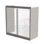Security Door kit with sliding glass doors that lock, perfect for a 4 foot wide, 54 inch high, 19 inch deep gondola.