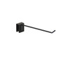 25-Pack Rackform Black Peghooks for Hangbar 8D shown in a 2-pack on a clean white background. Designed to be used with Rackform apparel displays. Perfect for upgrading retail fixture functionality.