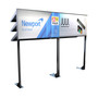 Tobacco and vape merchandising fixture with Newport and Juul branded signage