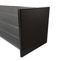Black Marteck Lozier gondola shelving end panel, 48” wide x 54” high. Durable marteck panel finishes aisle ends cleanly, hides uprights, and enhances retail fixture appearance.