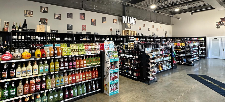 A&S Beverage Store Upgrade: Sleek Lozier Wood-Accent Shelving & Strategic End Caps Boost Sales