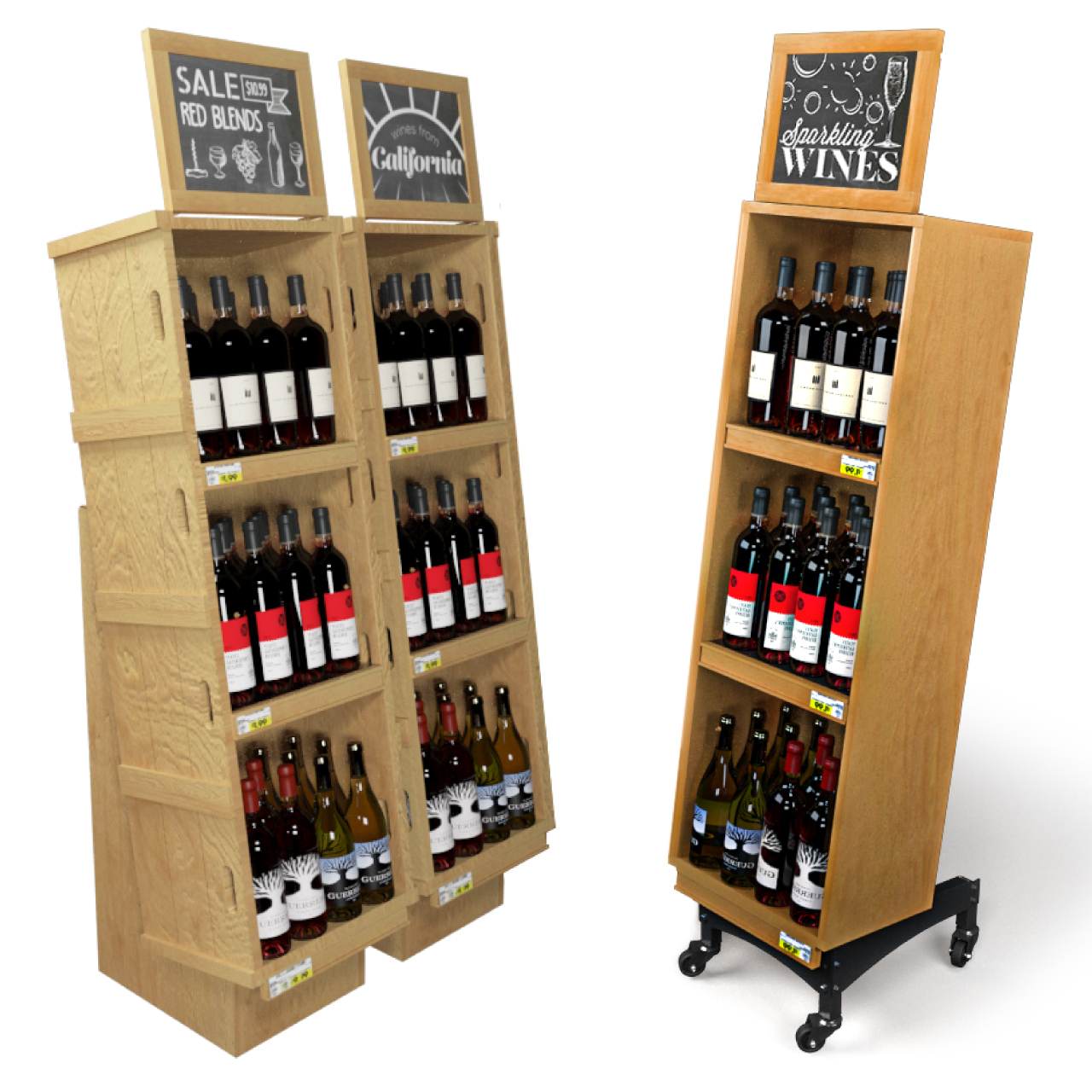 LightLux Noir LED Display: Elegant Black Mini Liquor Bottle