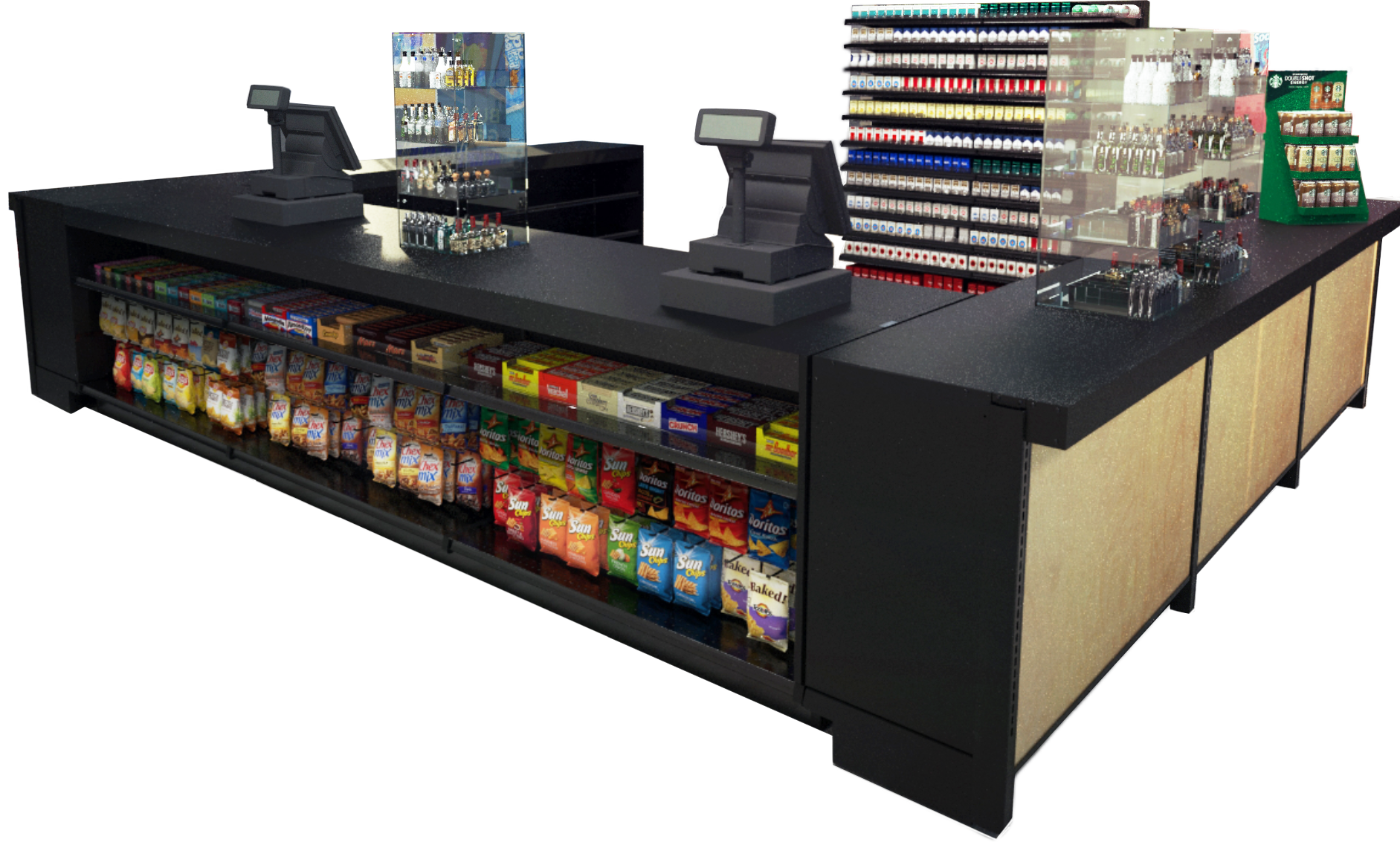 Merchandised Checkout Counter.