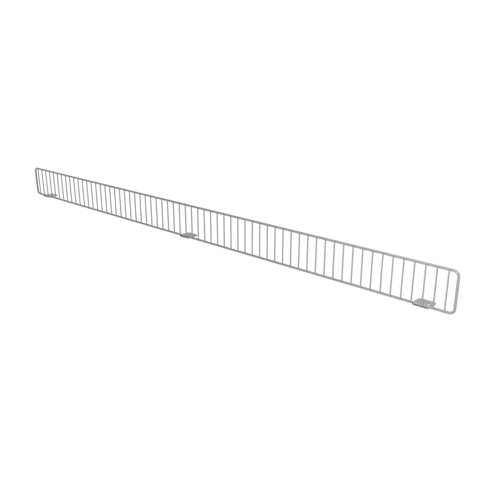 3 x 48 Silver-Gray Wire Shelf Front Fence for 48” Wide Lozier