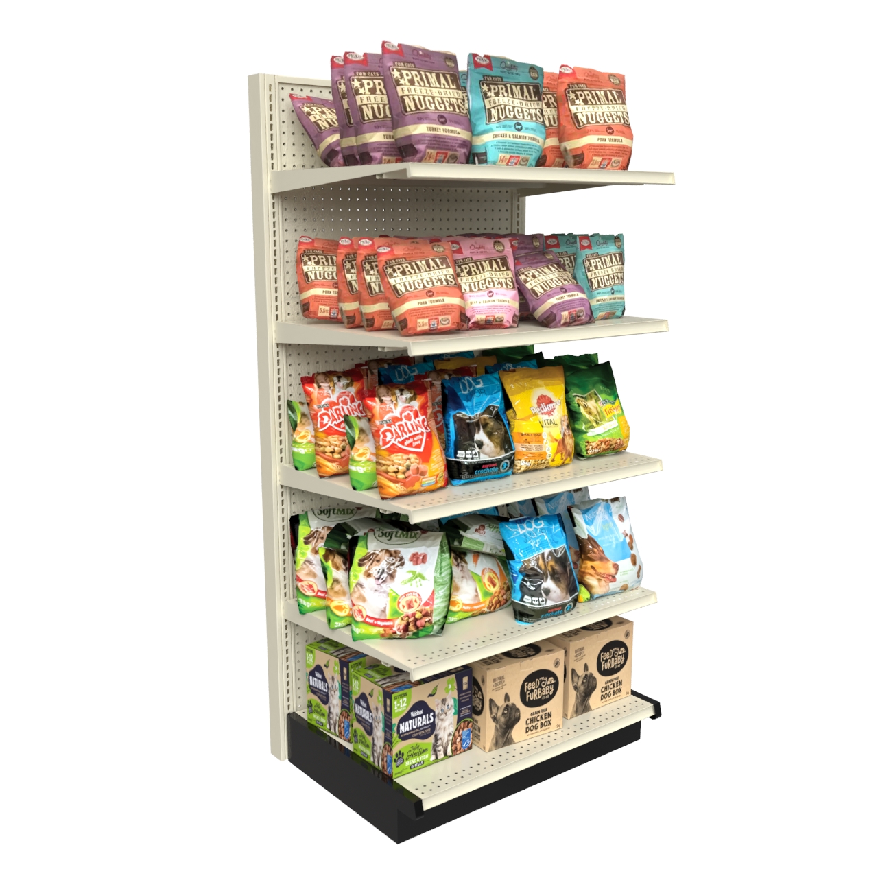 Lozier Platinum Gondola Shelving Wall Unit 3FT 78H 25D 5 Shelves