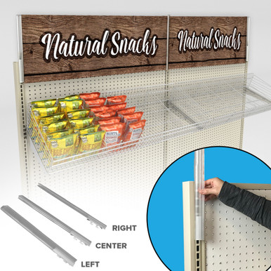 Gondola Shelving Topper Sign Holder On Sale | DGS Retail