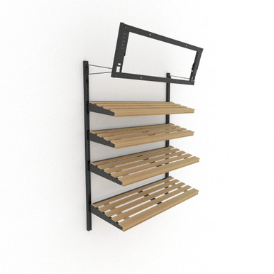 Vintage Wood Wall Racks For Behind Checkout Counters | DGS Retail