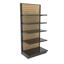 wood iron shelf 620*600*180〈サンドカラー〉 Zebrawood Console Bookshelf - TerraSteel Furniture Design