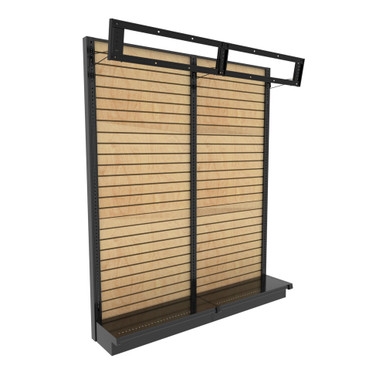 【GRINDRODGE生刷】MINIMAL WORKS MOCHA SHELF Lozier Gondola Wall Displays With Slat Wood Shelves | DGS Retail