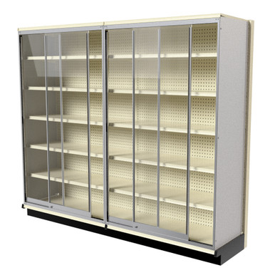 Lozier 8-Foot Wide Gondola Security Case with Platinum Shelving – 84