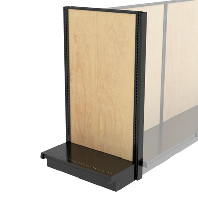 Lozier Shelving End Cap Display, Black and Wood 30W 54H 13D | DGS