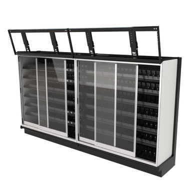 TobacPro Cigarette Security Display Case 16 Shelves, Adjustable Spring  Pushers 96W 54H