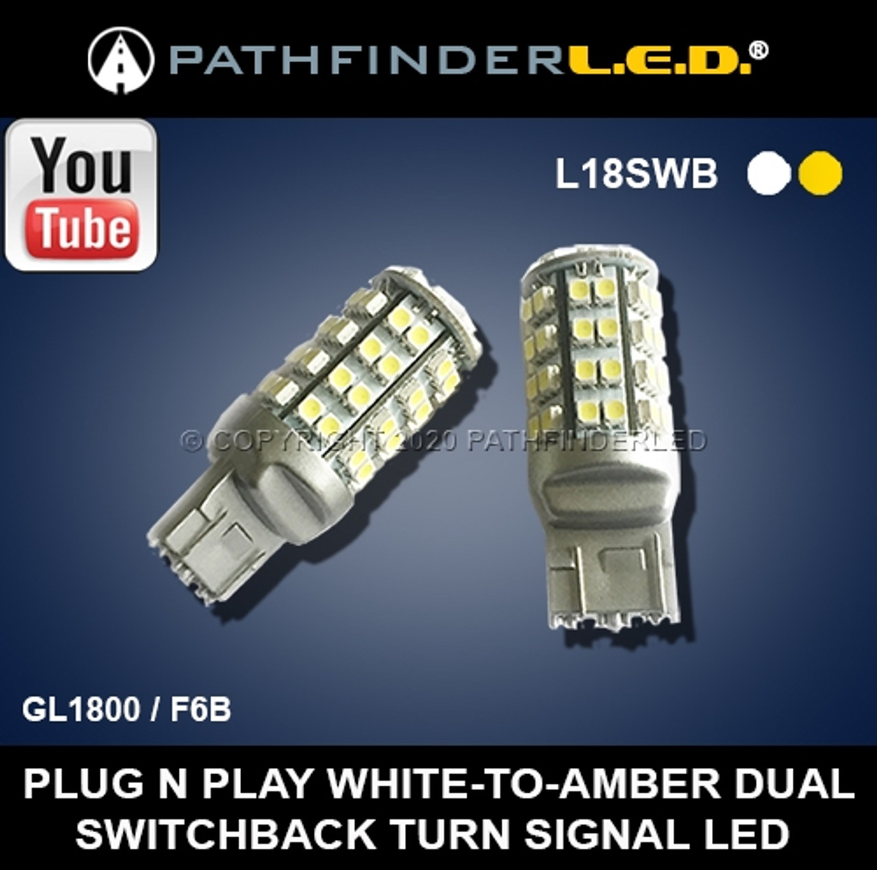 white turn signal bulb