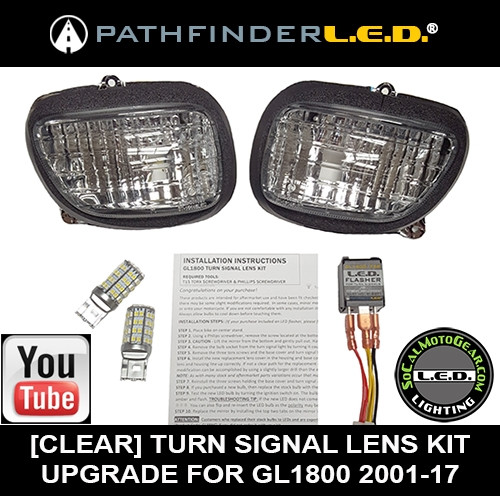 Honda GL1800 Turn Signal Lens with switchback LED bulbs