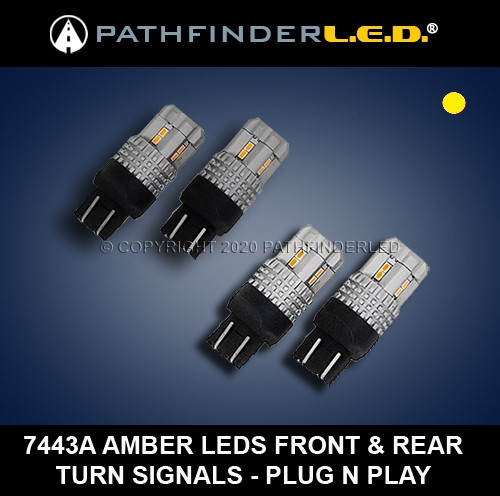 HONDA GOLD WING 7443 EXTREME AMBER BRIGHT LEDs [PAIR]