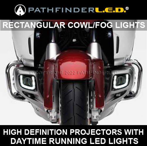 GL18RFL] RECTANGULAR GL1800/F6B/VALKYRIE LED FOG LIGHT KIT W/DRL