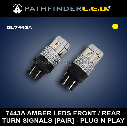HONDA GOLD WING 7443 EXTREME AMBER BRIGHT LEDs [PAIR]