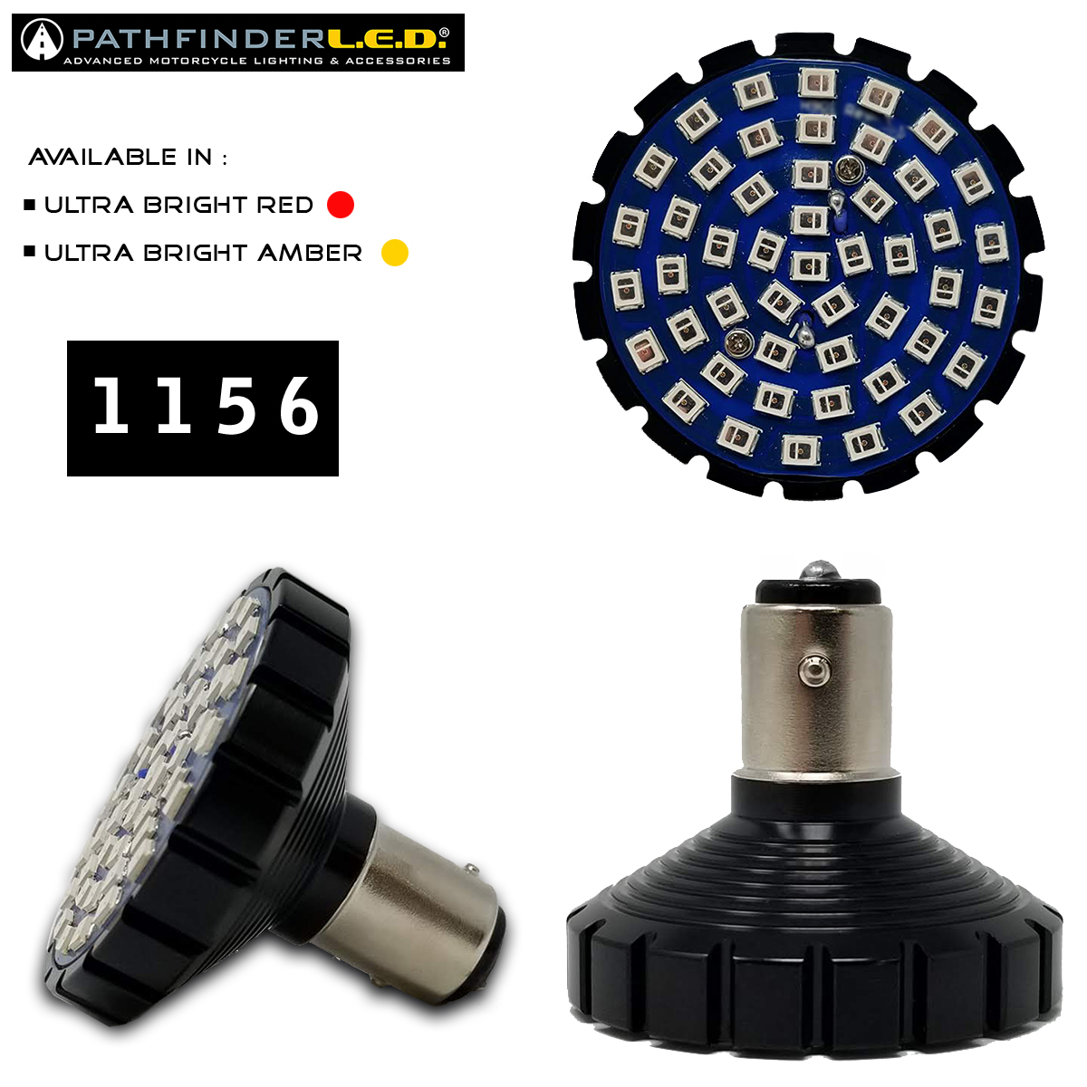 [4856] bullet-style 1156 ultra bright led bulb [red or amber]