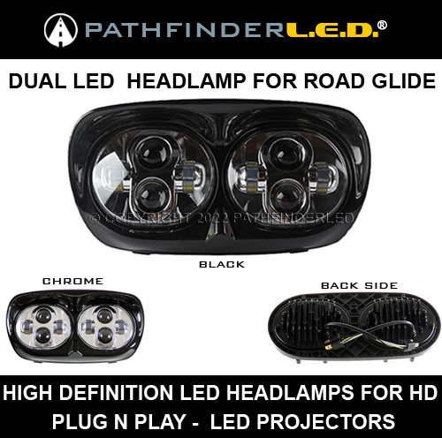 Harley Road Glide LED KIT, HARLEY LED HEADLIGHTS, HARLEY ROAD