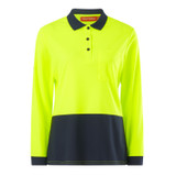 Y08603 L/S Womens Hi Vis Polo