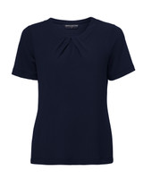 S/S-Semi Fitted-Pleat neckline