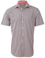 M7330S Men's Gingham Check S/S Shirt