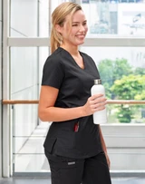 M7640 Ladies S/S Scrub Top