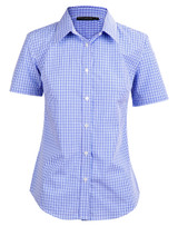 M8320S Ladies' Two Tone Check S/S Shirt