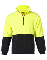 SW07 Hi-Vis polar fleece half zip pullover