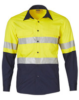 SW69 Hi-Vis Cotton Rip-Stop L/S Shirt 3M Tape