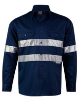 WT04HV Cotton Drill L/S Work Shirt 3M Tapes
