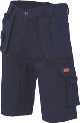 Duratex Cotton Duck Weave Tradies Cargo Shorts with Twin Holster Tool Pocket