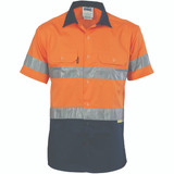 HiVis Cool-Breeze Cotton Shirt with CSR R/Tape - Short sleeve