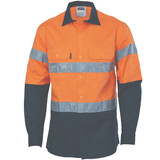 HiVis D/N Two Tone Drill Shirt with CSR R/Tape - Long Sleeve