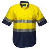 MA102 Hi-Vis Two Tone Regular Weight Short Sleeve Shirt with Tape