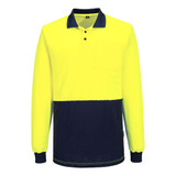 MP414 Hi-Vis Cotton Comfort Contrast Class D Polo Shirt L/S