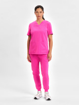 CSP241LL Womens Pink Jogger Scrub Pant