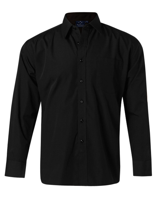 BS01L Man's poplin shirt,long sleeve