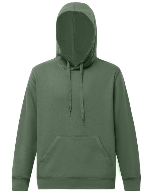 FL09 Adult's Close Front Contrast Fleecy Hoodie