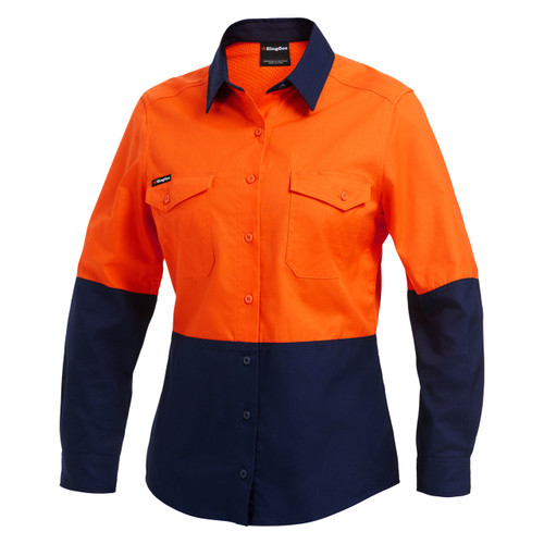 King Gee K44543 Workcool 1 - Two-Tone - Underarm and Back Vents - Territory Uniforms