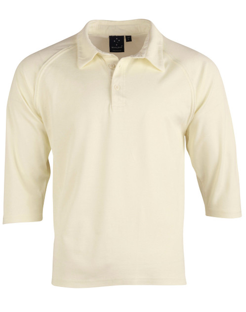 Winning Spirit PS29Q Mens 3/4 sleeve cricket polo - Territory Uniforms