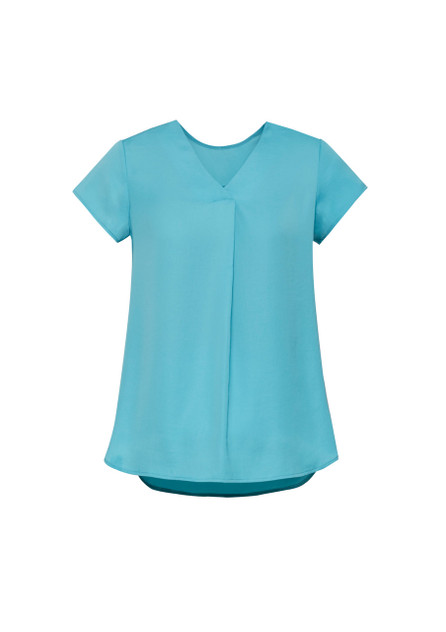 Kayla-V Neck-Pleat Blouse