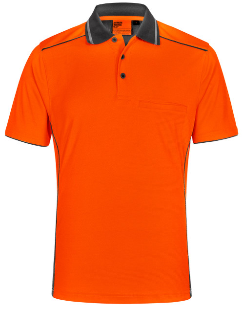 AIW SW79 Short Sleeve Hi-Vis Bamboo Charcoal Polo - Territory Uniforms