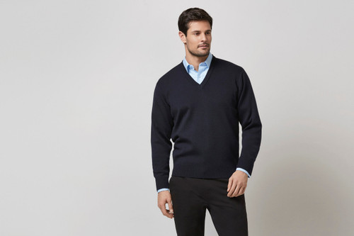 L/S Pullover-V Neck-Machine Washable