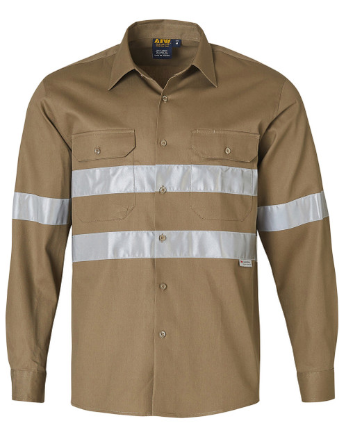 WT04HV Cotton Drill L/S Work Shirt 3M Tapes