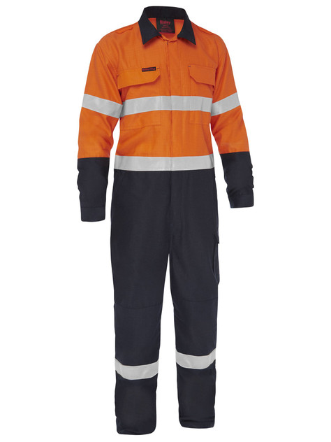 BC8477T-Apex 185/240 Taped Hi Vis FR Ripstop Vented Coverall