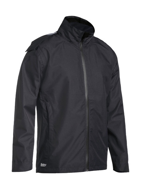 Bisley BJ6926 Lightweight Ripstop Rain Jacket with Concealed - Territory Uniforms