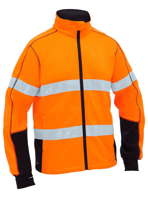 BK6611T-Men's Taped Hi Vis Zip Front Fleece